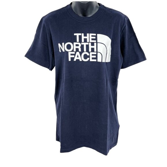 The North Face Men Blue Navy Short Sleeve Tee Shirt Crew Small S Cotton EUC - Picture 2 of 7
